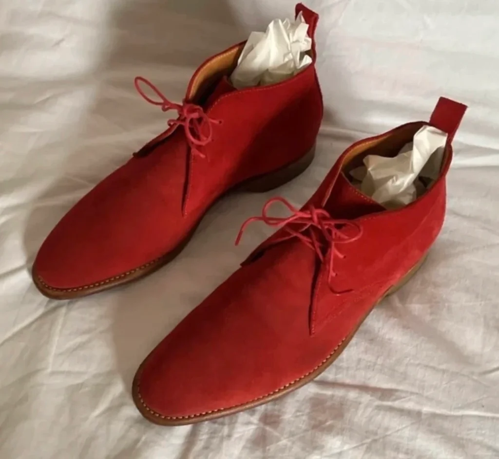 🔥-20%🔥Chaussures Chukka BOWEN daim/cuir bordeaux, Luxe T40 (6.5 UK) – photo 3